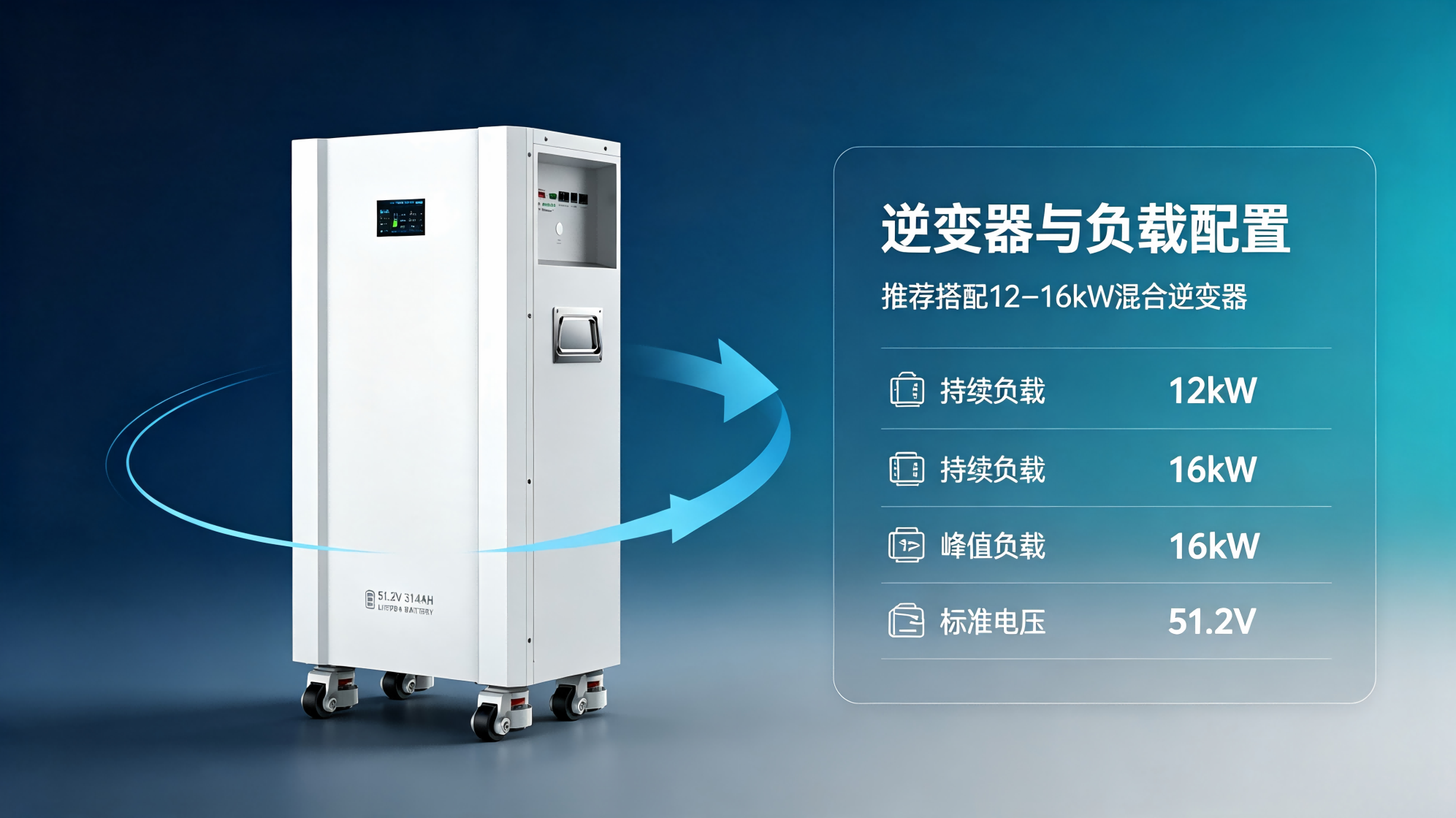 Inverter Matching & Load Capacity of 16kWh Floor‑mounted Home Storage Battery