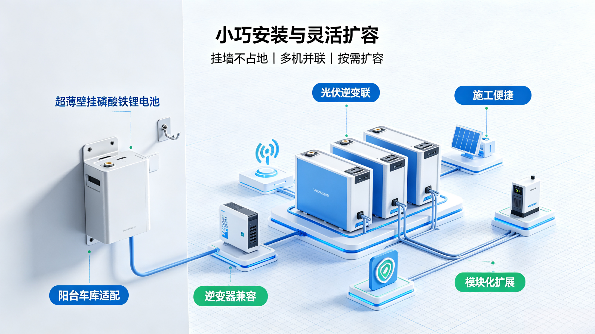Compact Installation & Flexible Expansion Features of Wall-Mounted LiFePO4 Batteries