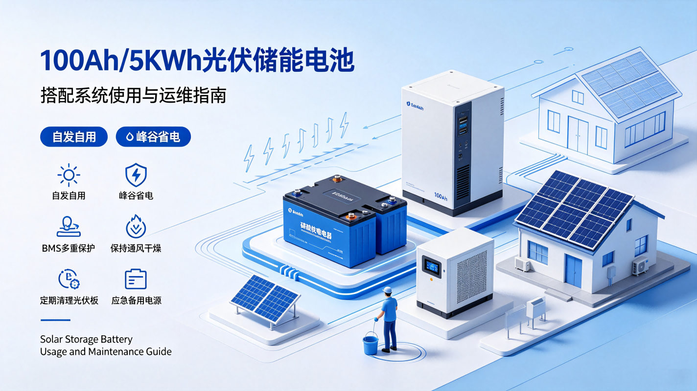100Ah/5KWh Solar Storage Battery Matching System Usage and Maintenance Guide