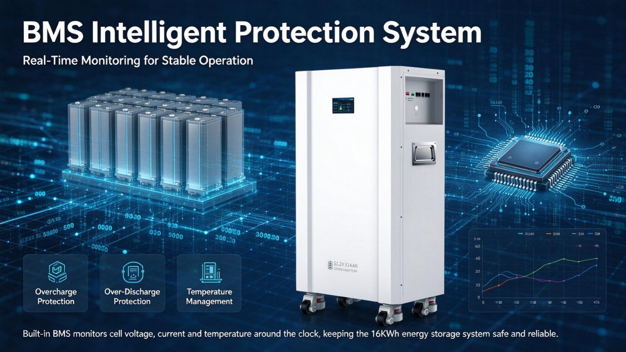 Understanding BMS Protection of Floor-standing 16KWh Energy Storage Battery