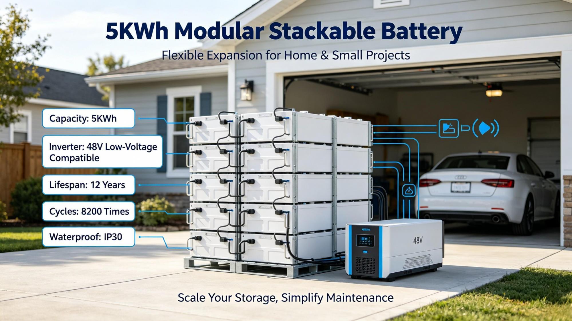 Technical Features of 5KWh Modular Stackable Expandable Energy Storage Battery