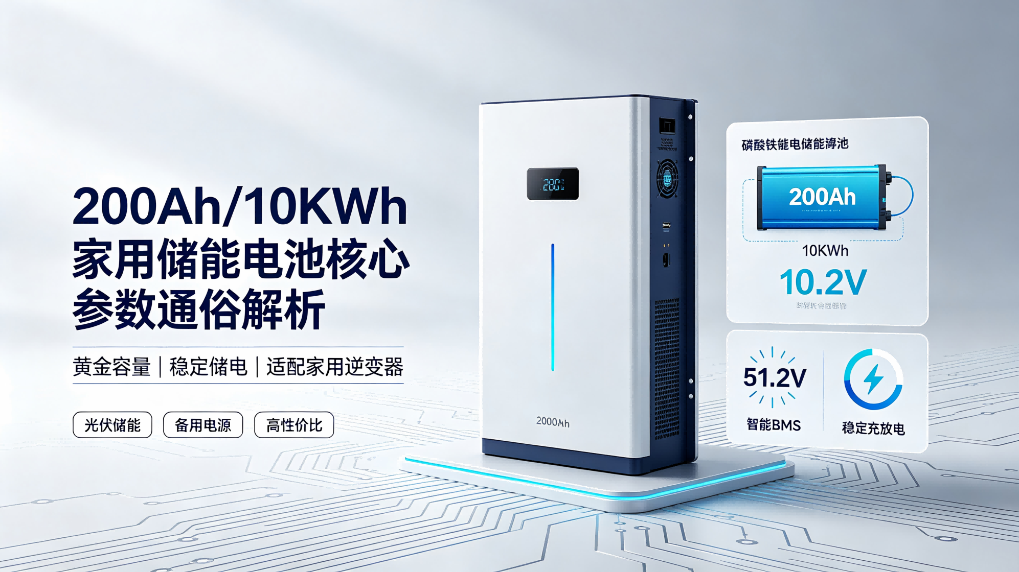 Popular Analysis of Core Parameters of 200Ah/10KWh Home Energy Storage Battery