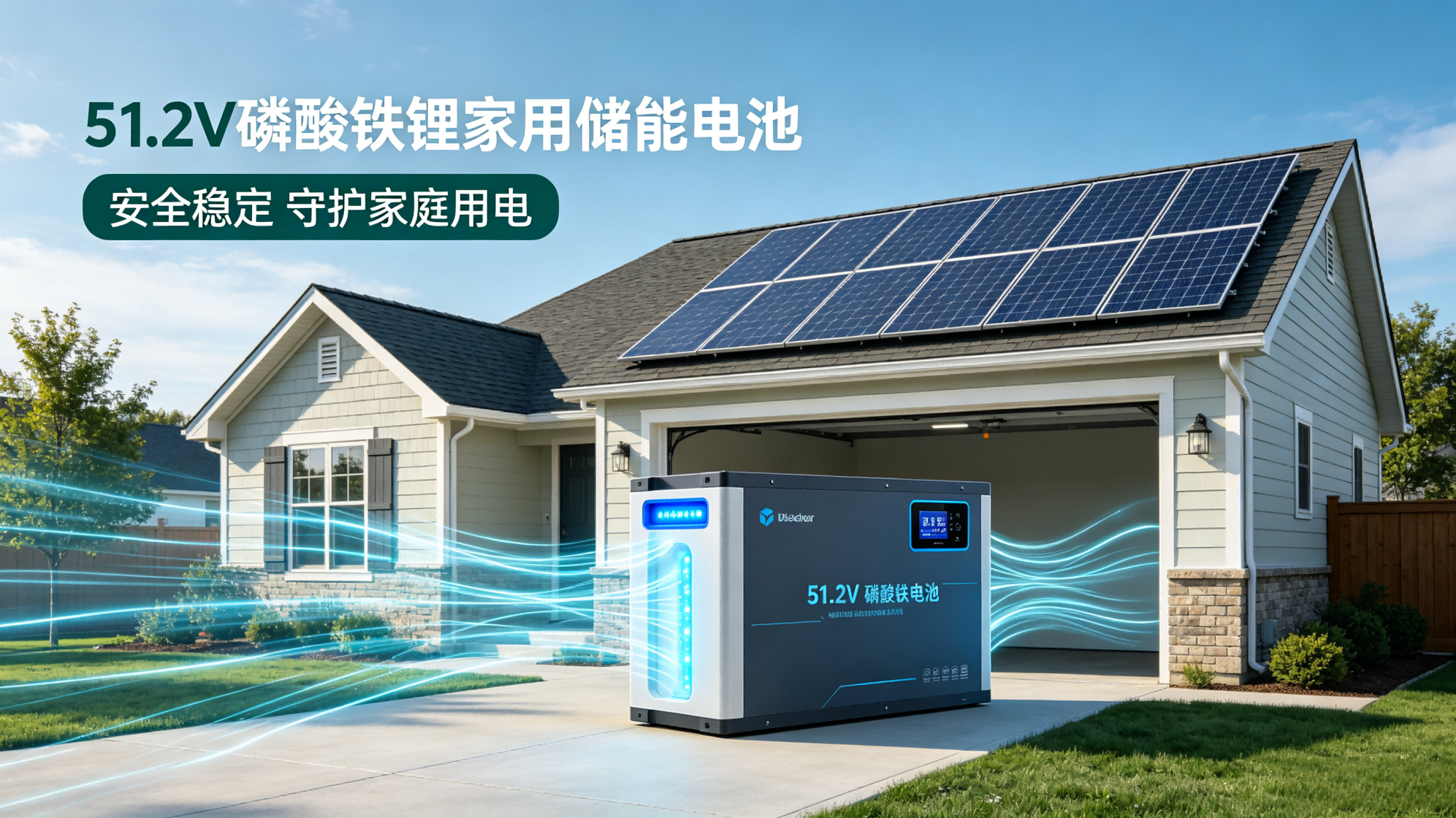 Safe & Reliable: 51.2V LiFePO4 Battery for Home Solar Energy Storage