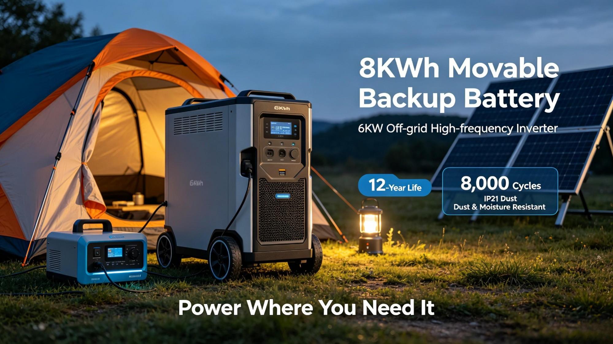 Parameter Analysis of Movable Roller-type 8KWh Outdoor Backup Energy Storage Battery