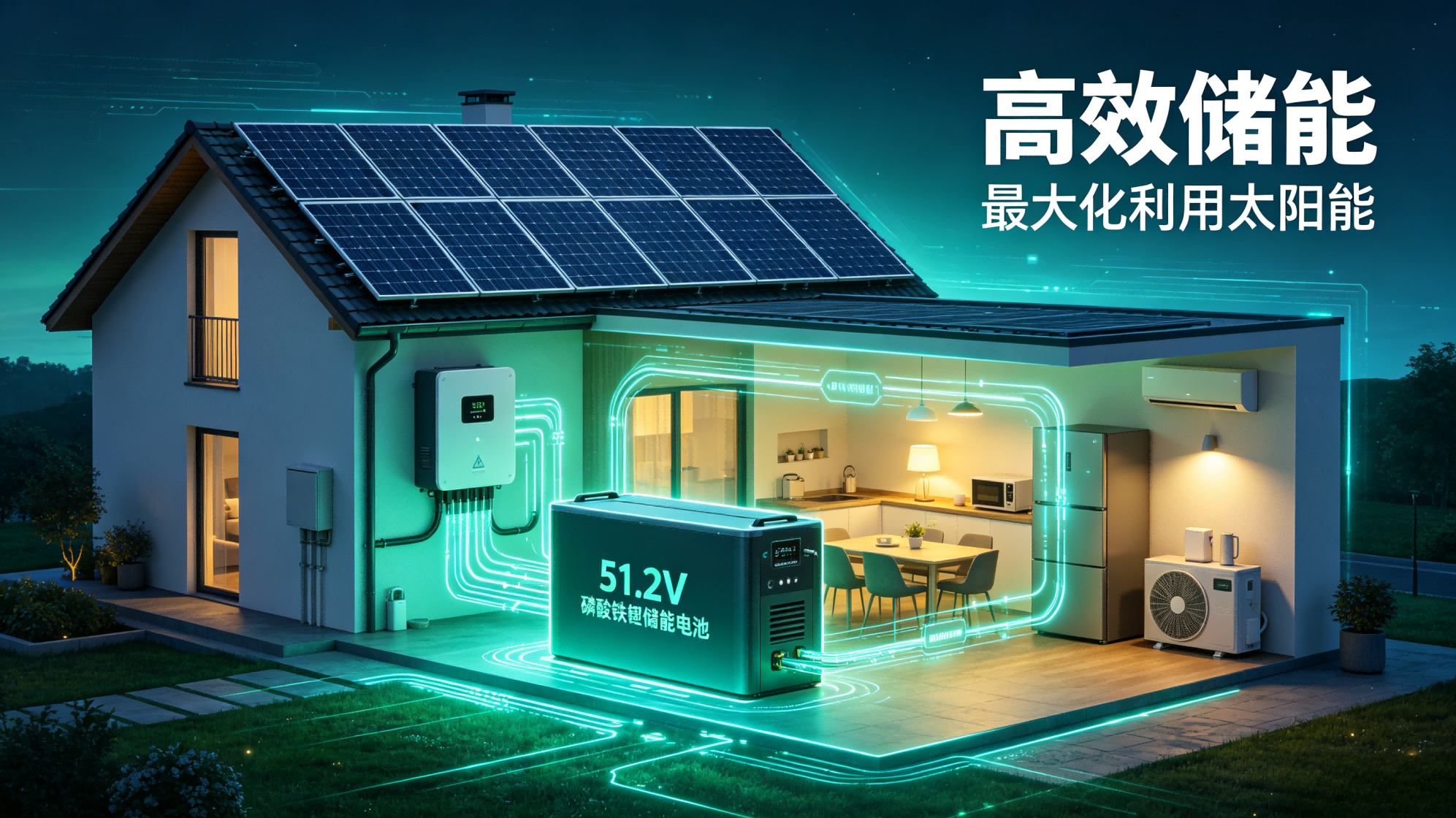 High-efficiency Energy Storage: 51.2V Battery Maximizes Home PV Value