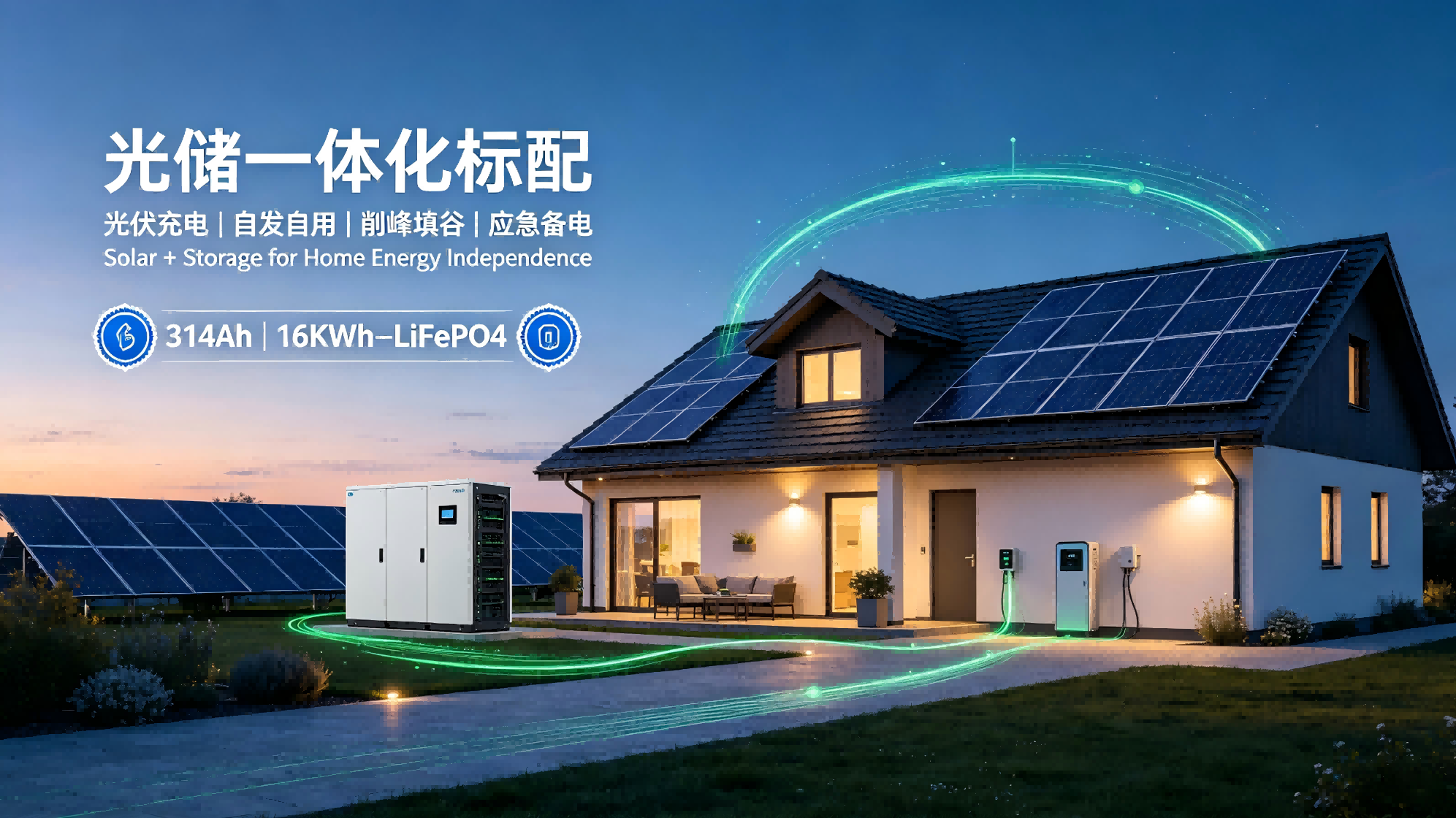 Standard for Solar & Storage System: 314Ah 16KWh LiFePO4 Battery Build Independent Home Energy System