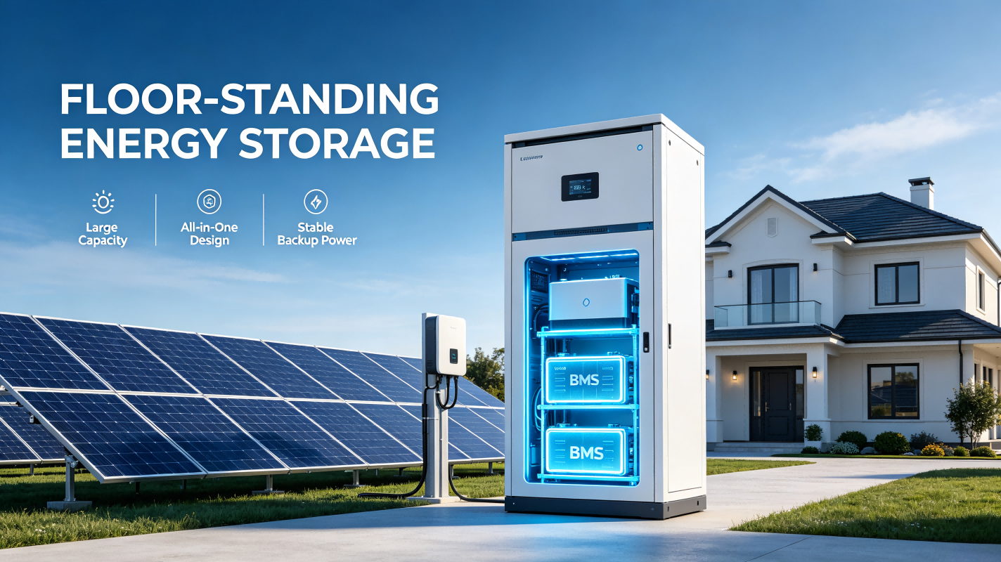 Floor‑Standing Energy Storage Battery — High‑Capacity All‑in‑One Household Solution