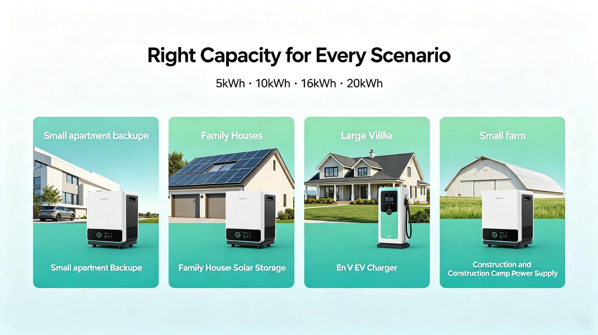 Matching Capacities of All‑in‑One Storage to Target Application Fields