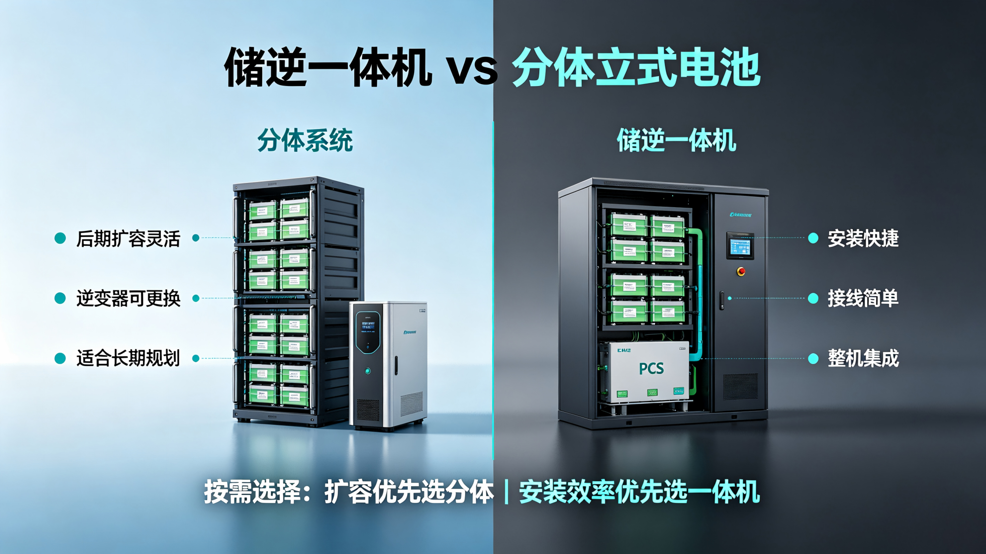 Core Differences Between All-in-One ESS & Split Vertical LFP Battery Systems
