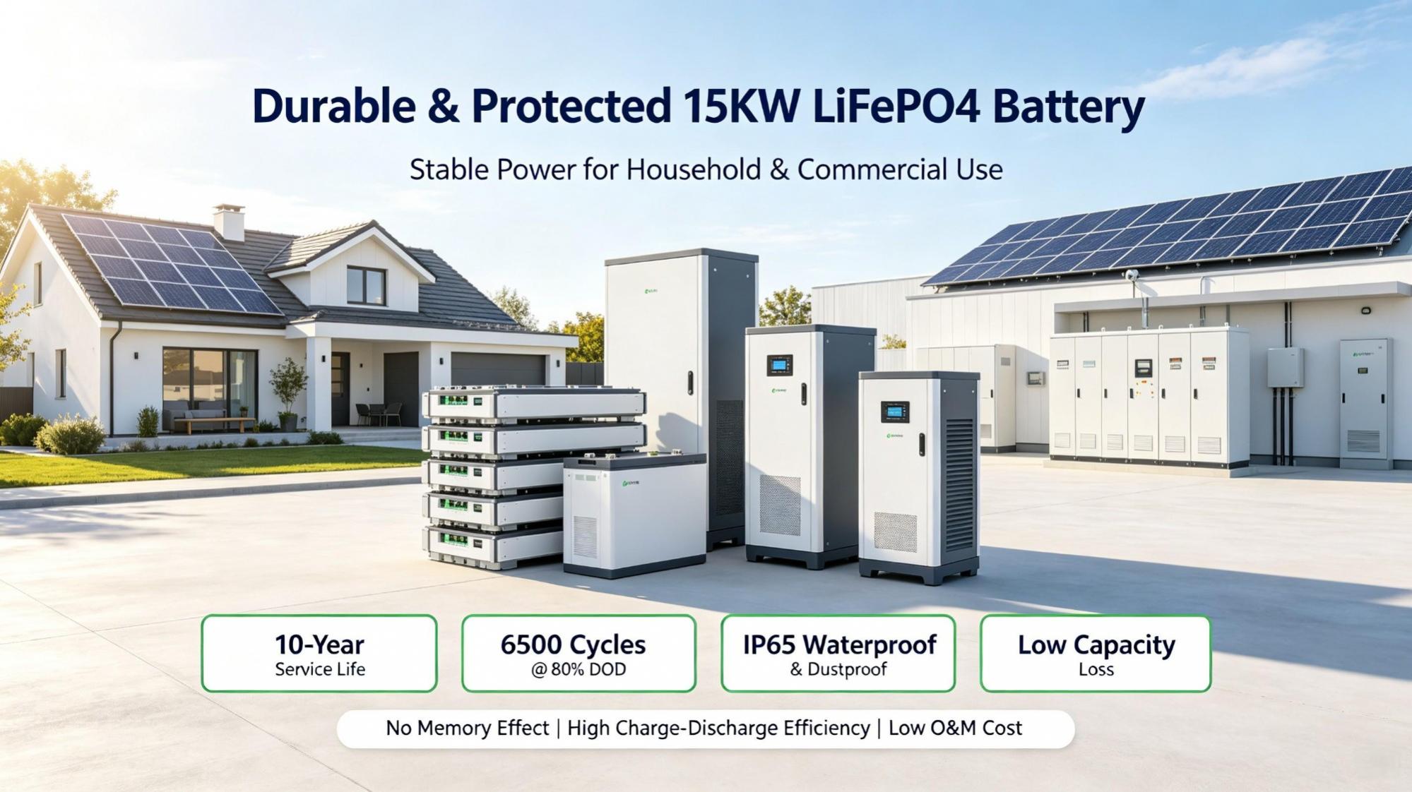 Highlights of 15KW lithium iron phosphate energy storage battery application scenarios